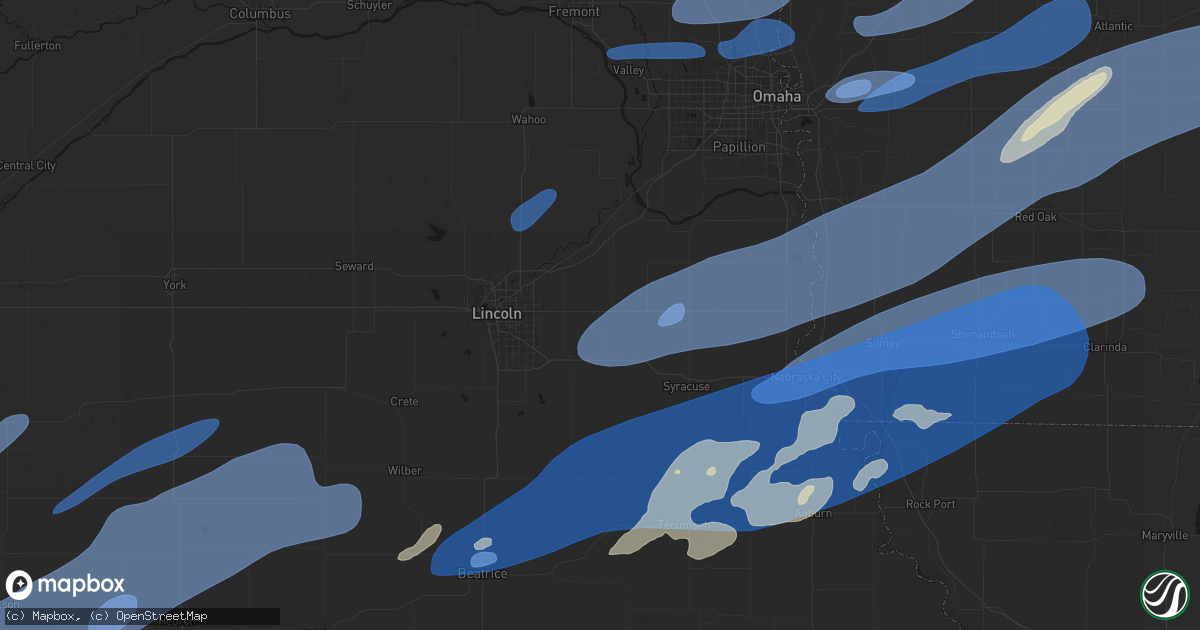 Hail map in Eagle, NE on September 14, 2026