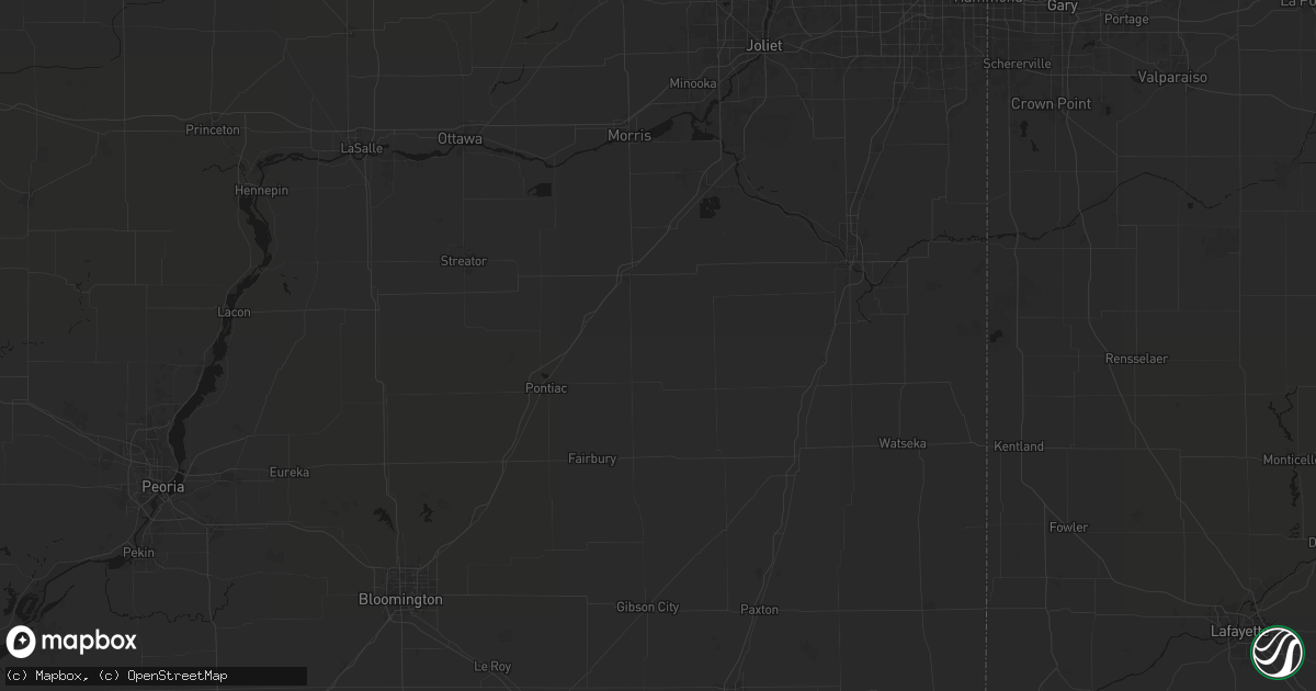 Hail map in Emington, IL on September 14, 2026
