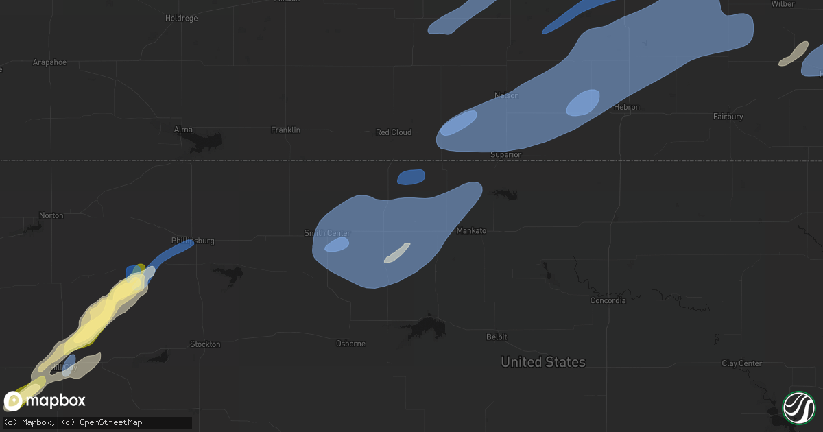 Hail map in Esbon, KS on September 14, 2026