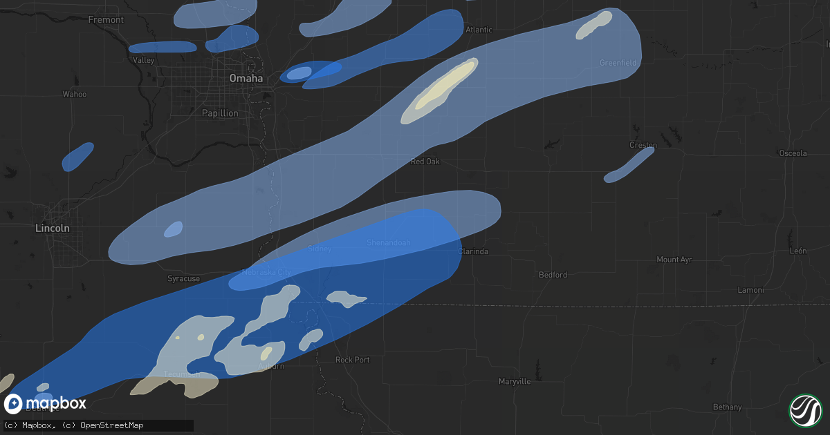 Hail map in Essex, IA on September 14, 2026