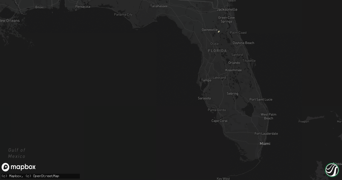 Hail map in Florida on September 14, 2026