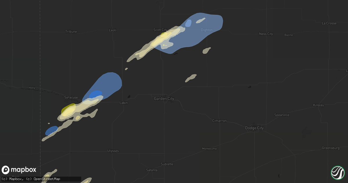 Hail map in Garden City, KS on September 14, 2026