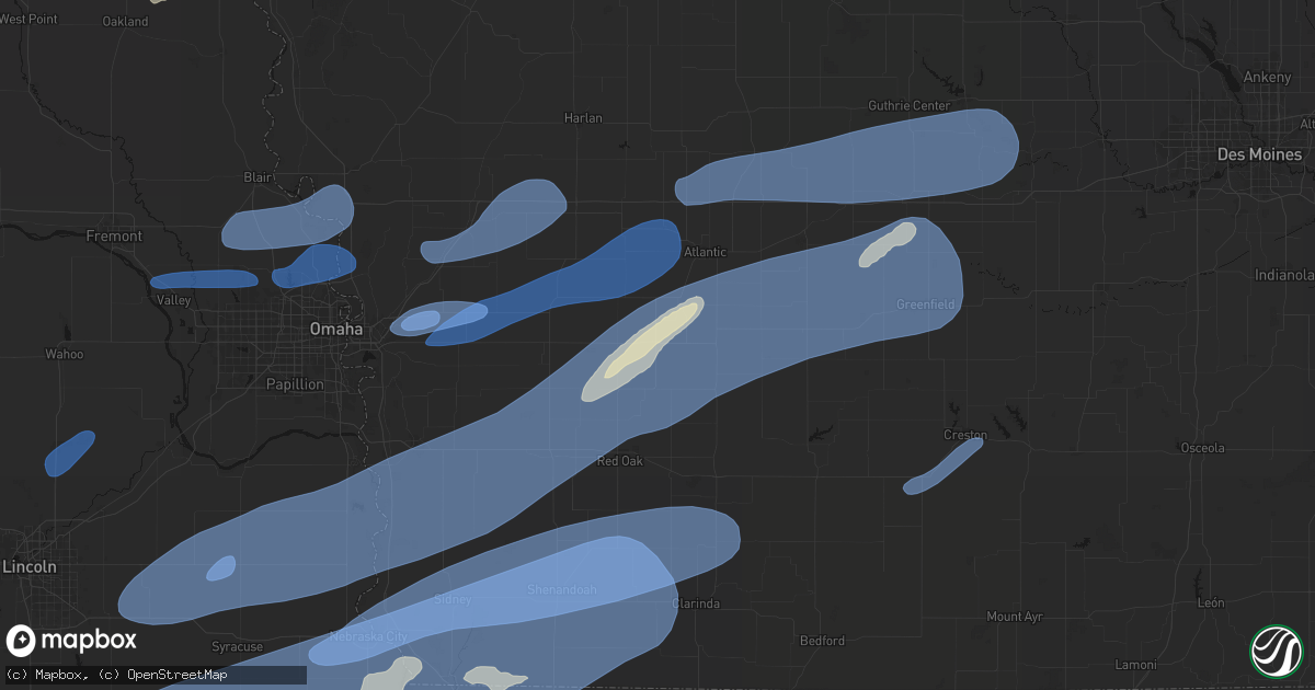 Hail map in Griswold, IA on September 14, 2026