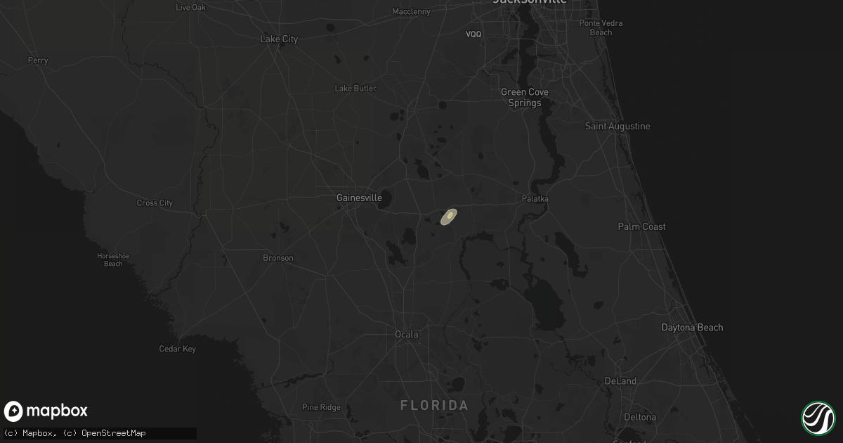 Hail map in Hawthorne, FL on September 14, 2026
