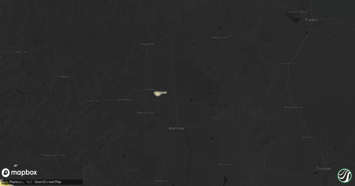 Hail map in Hooper, CO on September 14, 2026