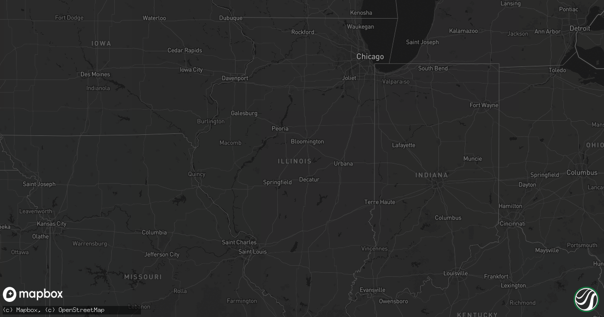 Hail map in Illinois on September 14, 2026