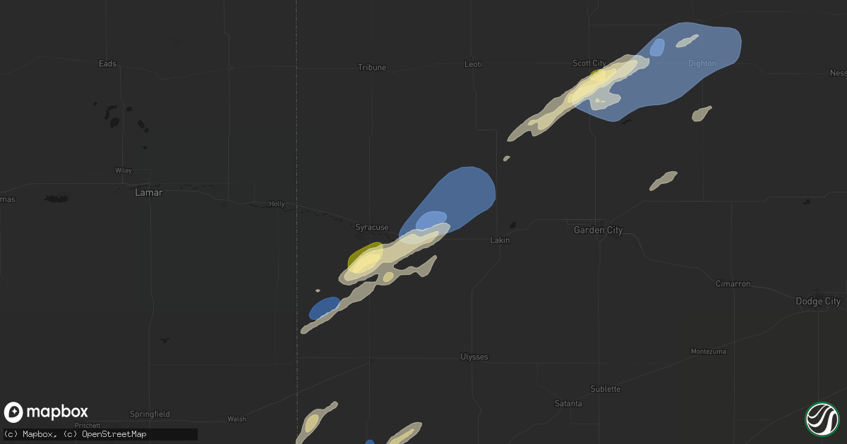 Hail map in Kendall, KS on September 14, 2026