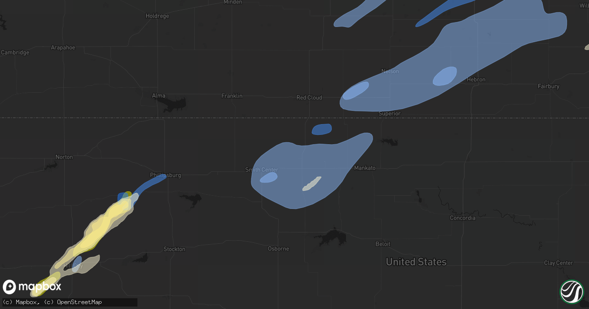 Hail map in Lebanon, KS on September 14, 2026