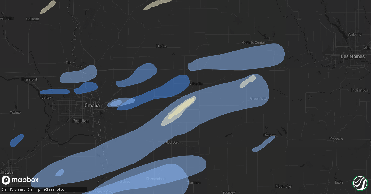 Hail map in Lewis, IA on September 14, 2026