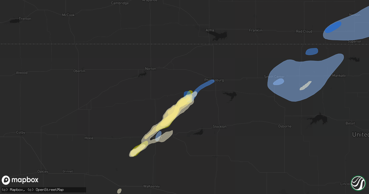 Hail map in Logan, KS on September 14, 2026