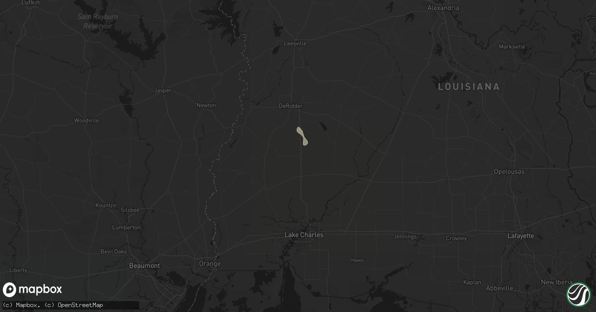 Hail map in Longville, LA on September 14, 2026