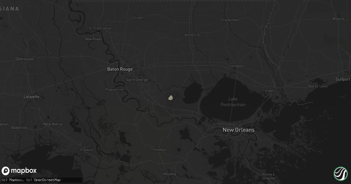Hail map in Maurepas, LA on September 14, 2026