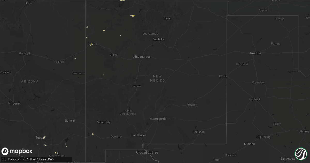 Hail map in New Mexico on September 14, 2026