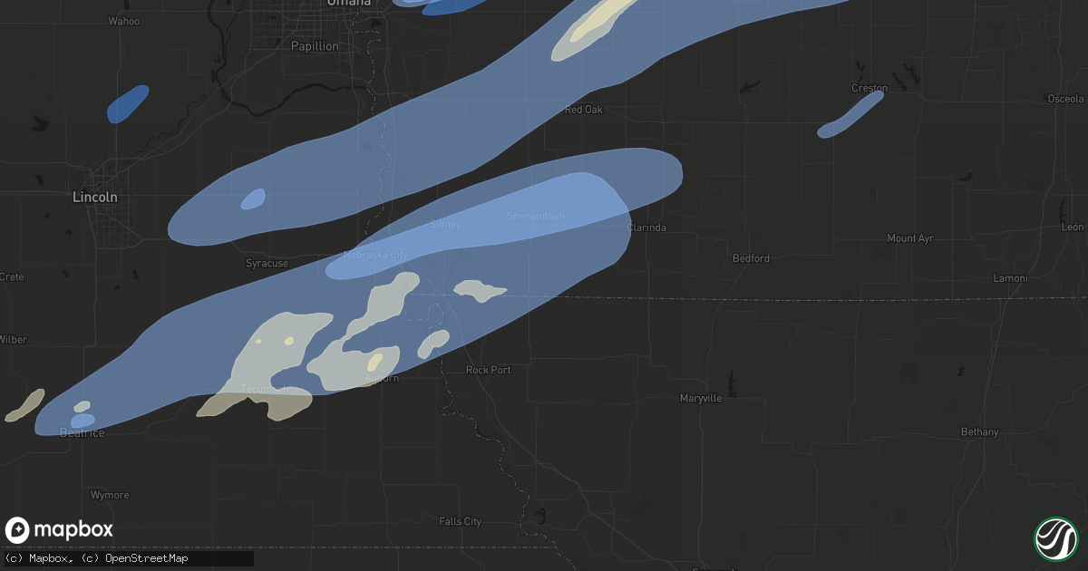 Hail map in Northboro, IA on September 14, 2026