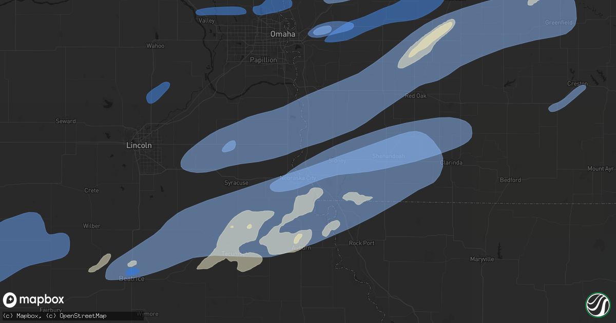 Hail map in Percival, IA on September 14, 2026