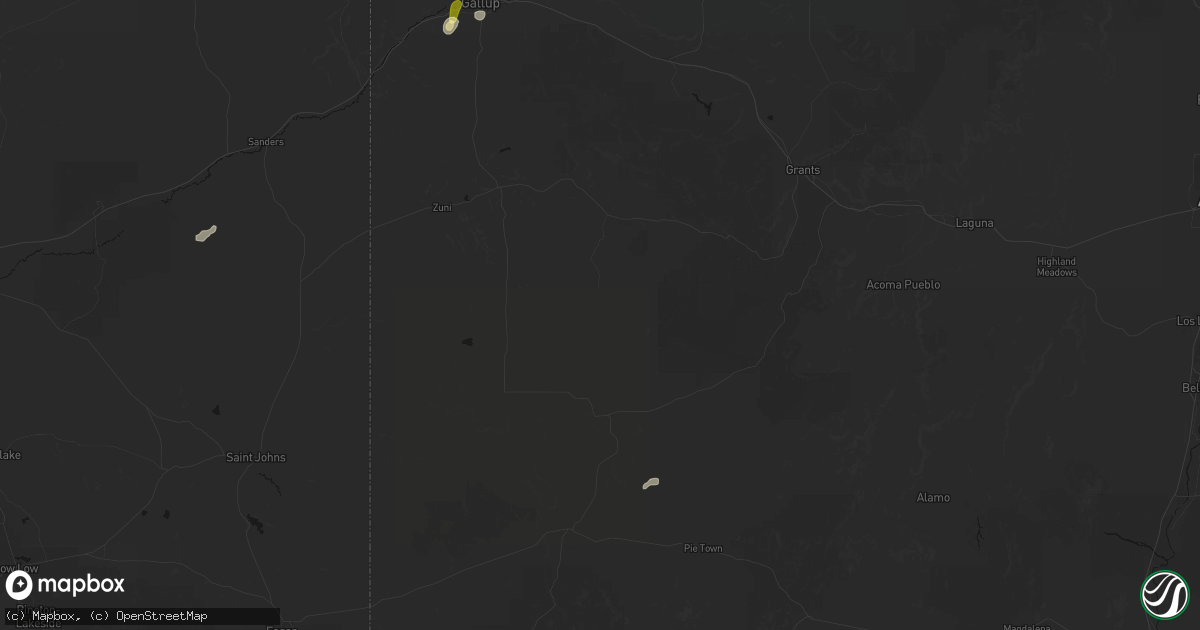 Hail map in Pinehill, NM on September 14, 2026