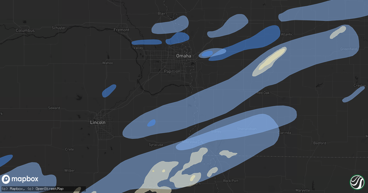 Hail map in Plattsmouth, NE on September 14, 2026