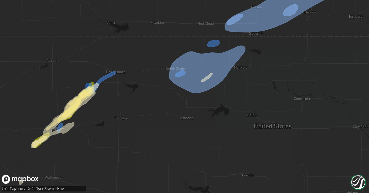 Hail map in Portis, KS on September 14, 2026