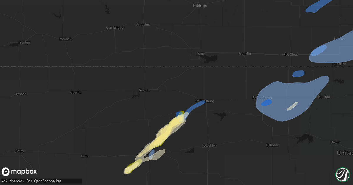 Hail map in Prairie View, KS on September 14, 2026