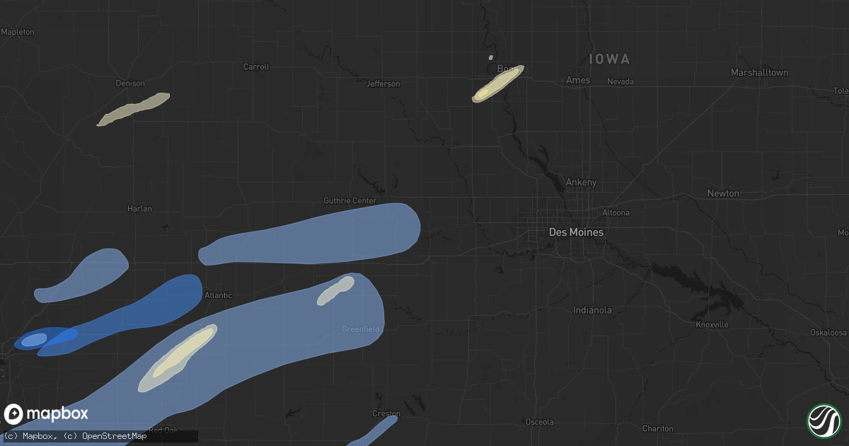 Hail map in Redfield, IA on September 14, 2026