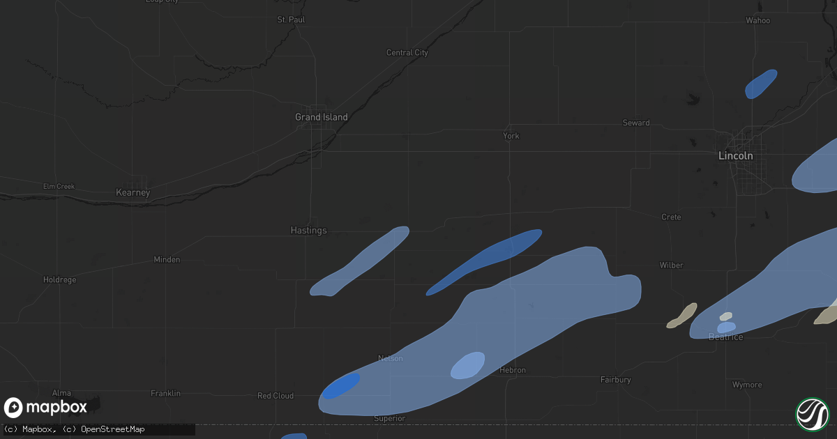 Hail map in Saronville, NE on September 14, 2026