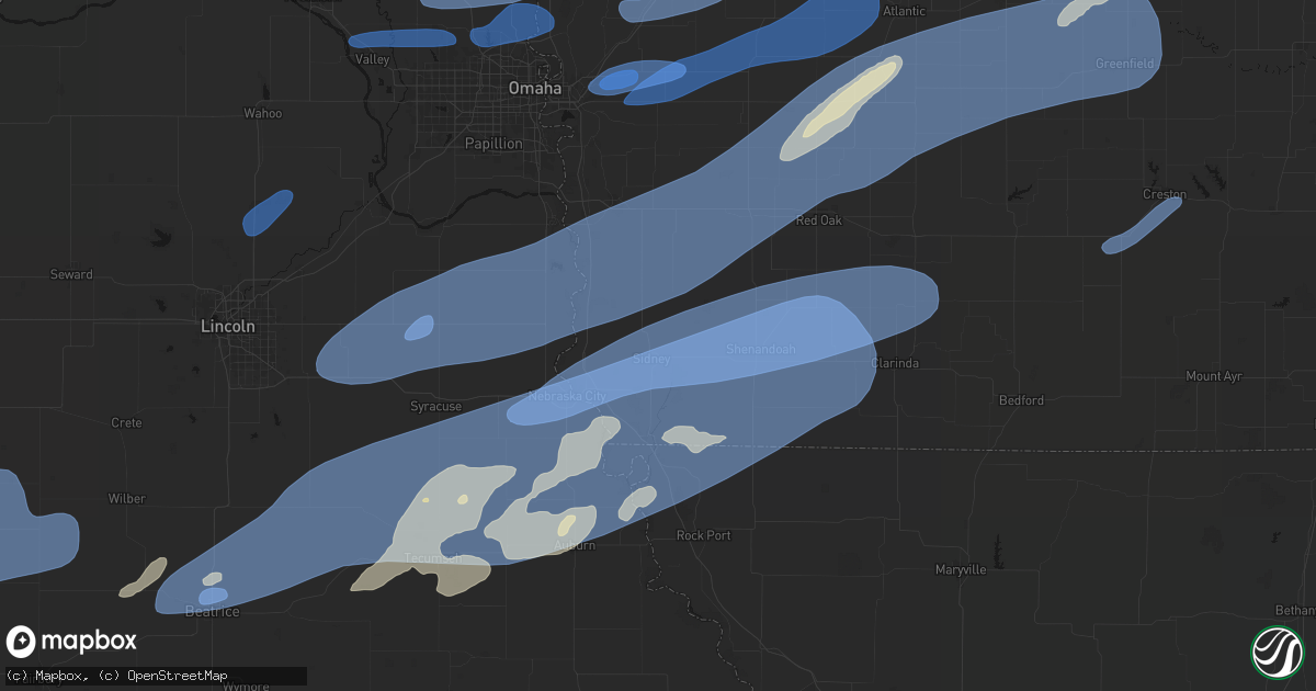 Hail map in Sidney, IA on September 14, 2026