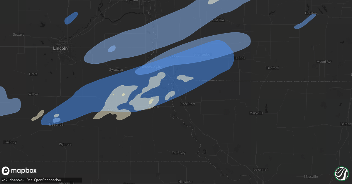 Hail map in Watson, MO on September 14, 2026