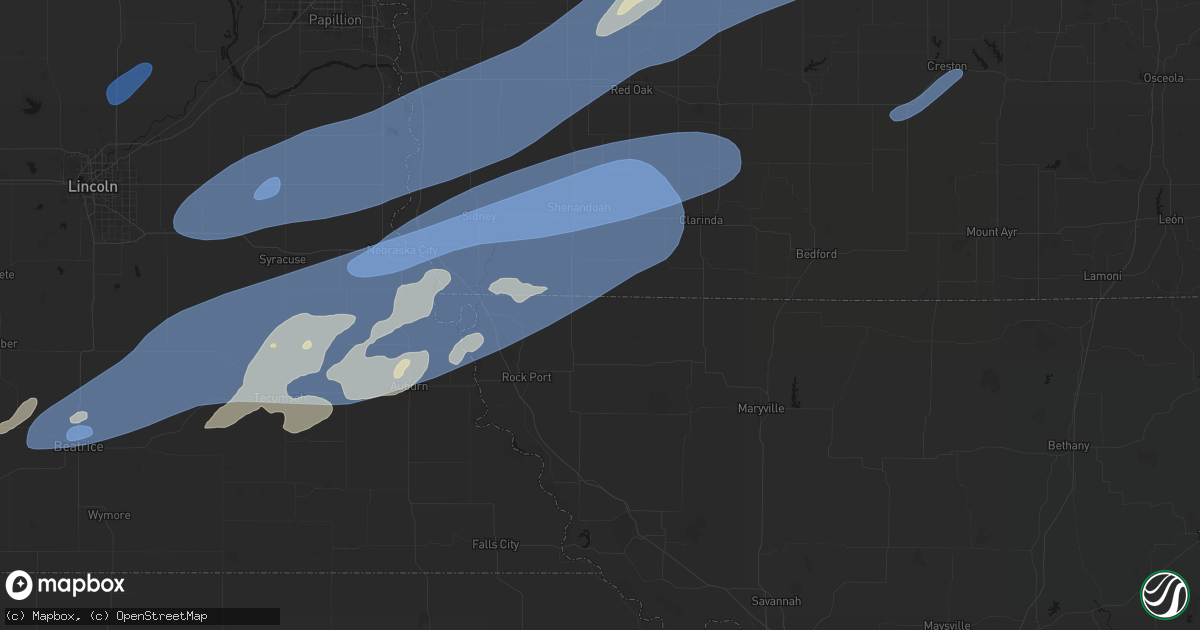 Hail map in Westboro, MO on September 14, 2026