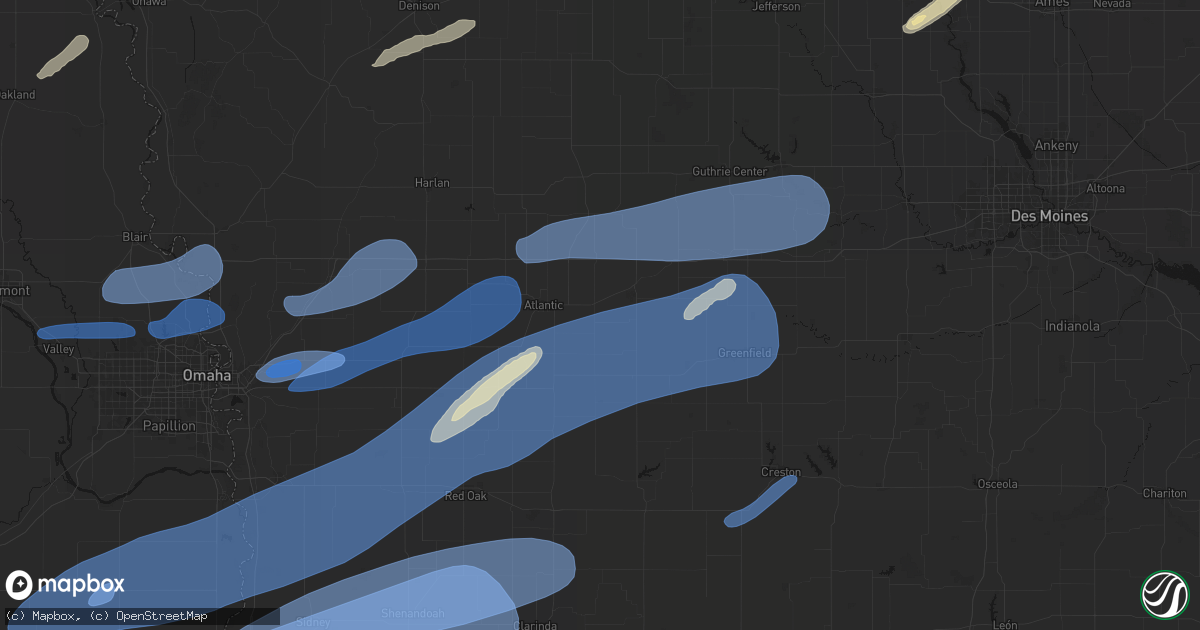 Hail map in Wiota, IA on September 14, 2026