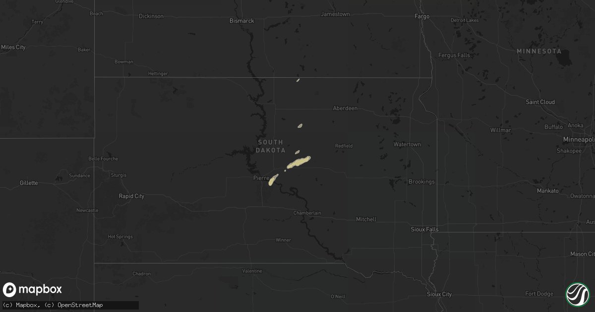 Hail map on September 14, 2026