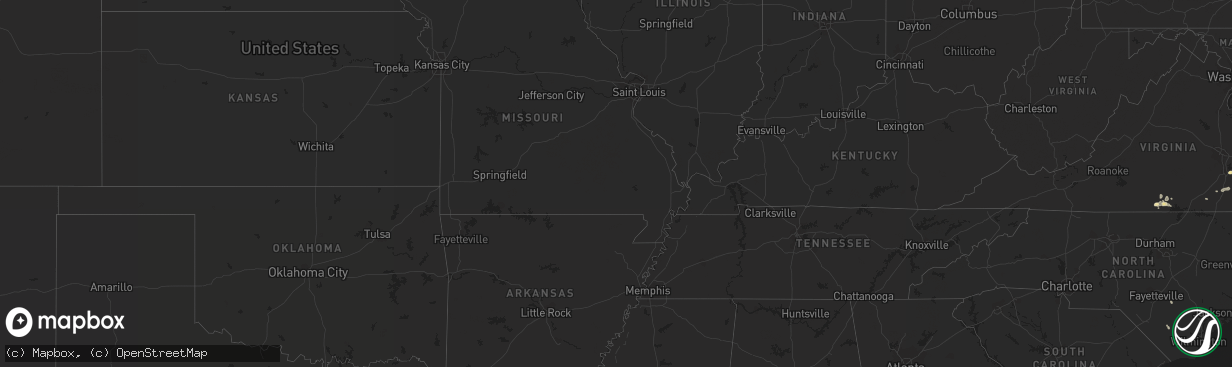 Hail map in Georgia on September 15, 2011