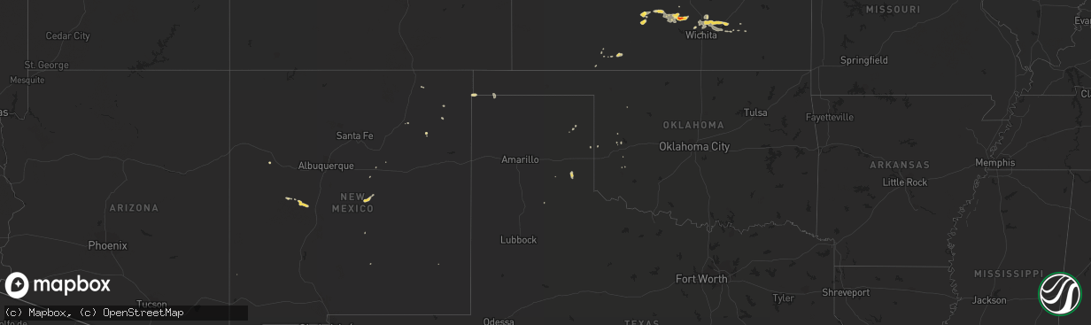 Hail map on September 15, 2013