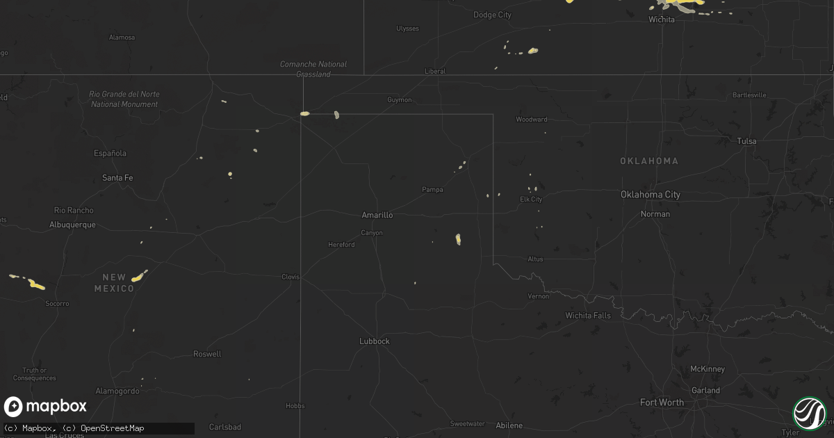 Hail map on September 15, 2013