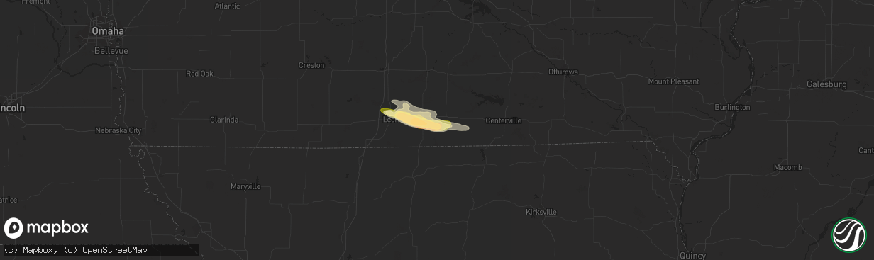 Hail map in Allerton, IA on September 15, 2014