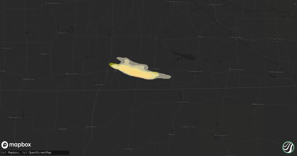 Hail map in Allerton, IA on September 15, 2014