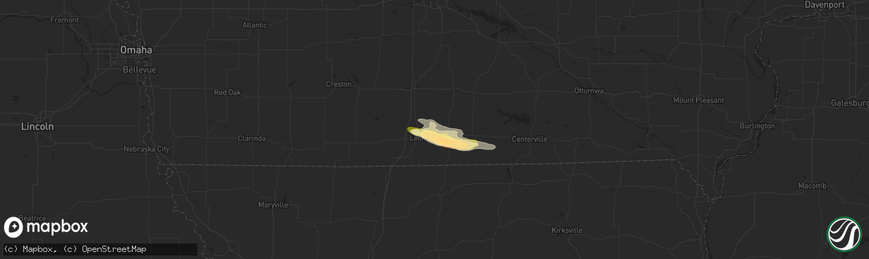 Hail map in Garden Grove, IA on September 15, 2014