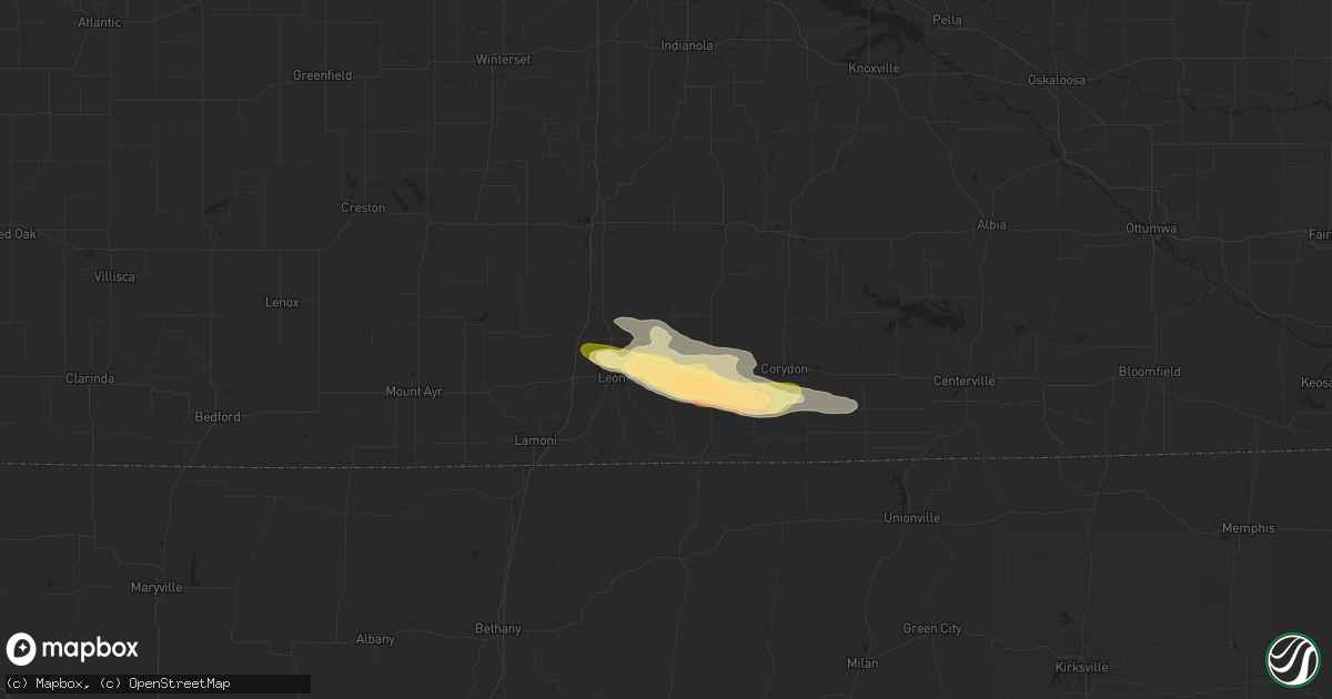Hail map in Garden Grove, IA on September 15, 2014