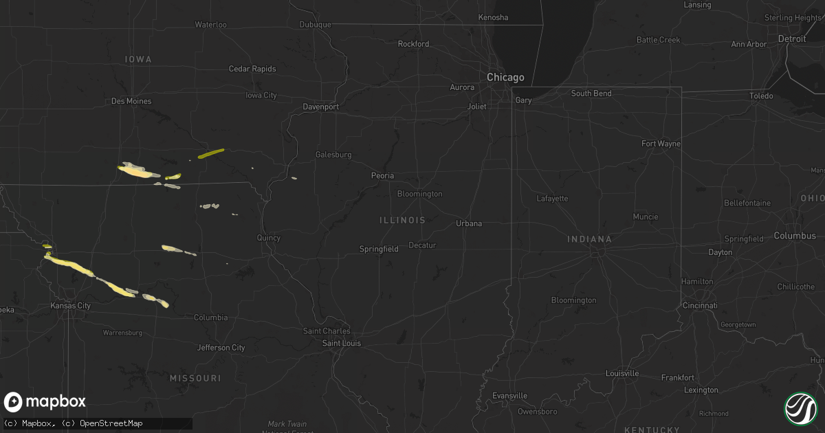 Hail map in Illinois on September 15, 2014
