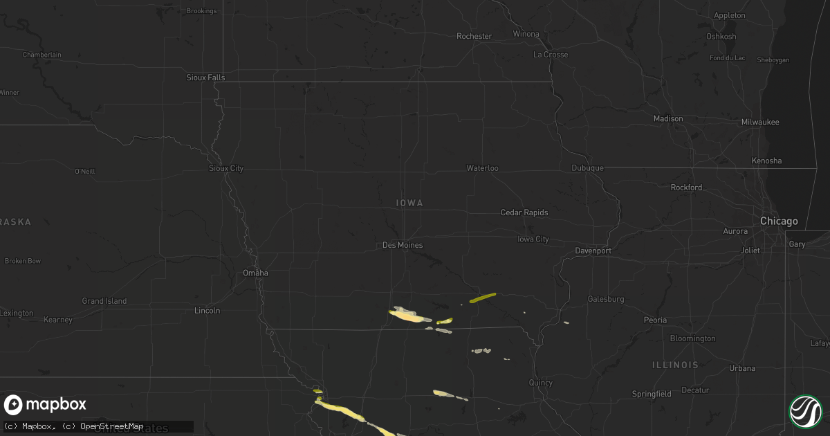 Hail map in Iowa on September 15, 2014