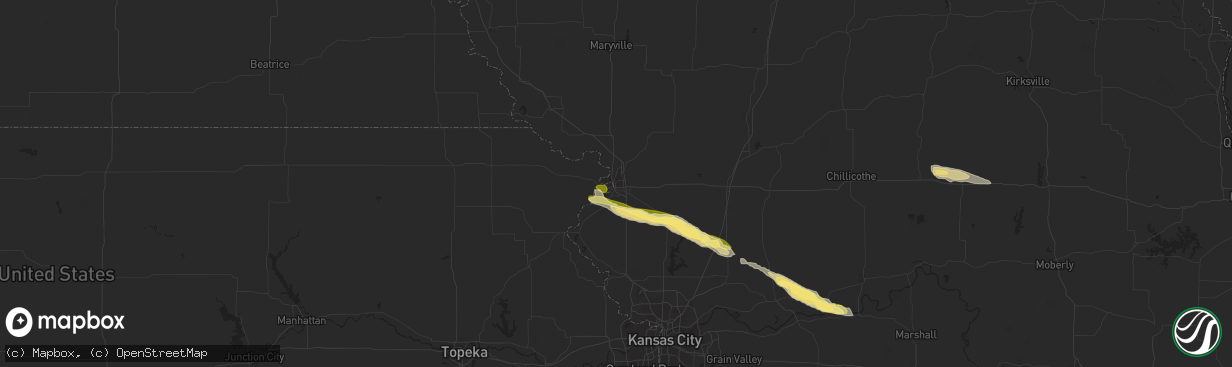 Hail map in Saint Joseph, MO on September 15, 2014