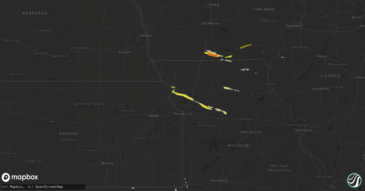 Hail map on September 15, 2014