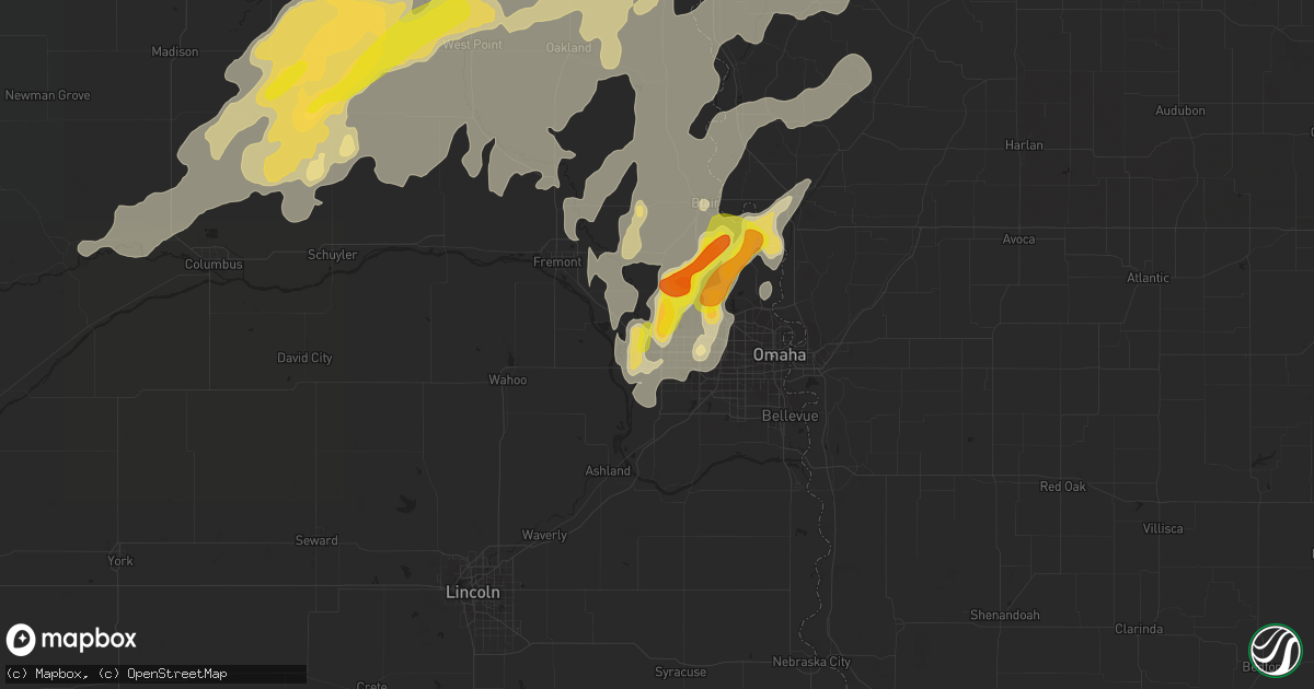 Hail map in Elkhorn, NE on September 15, 2016