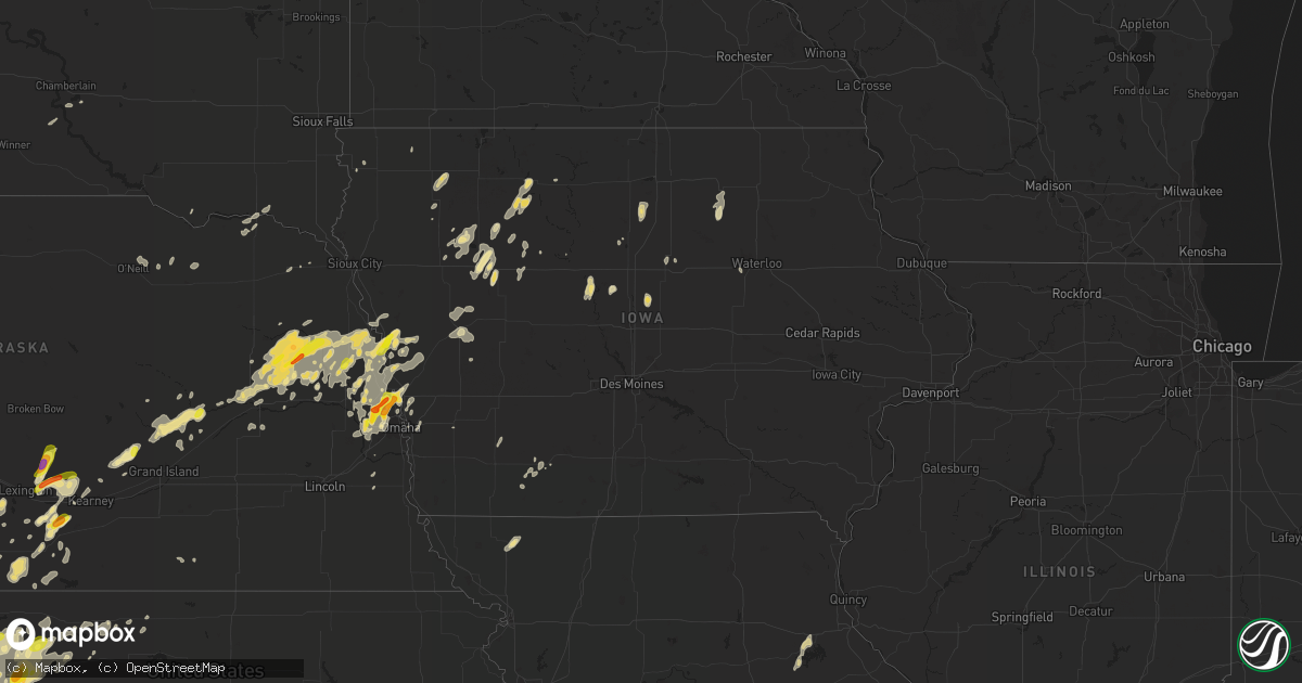 Hail map in Iowa on September 15, 2016