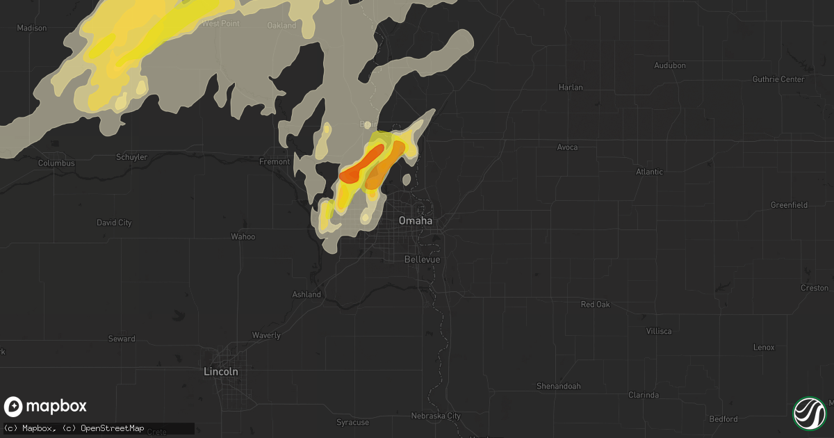 Hail map in Omaha, NE on September 15, 2016