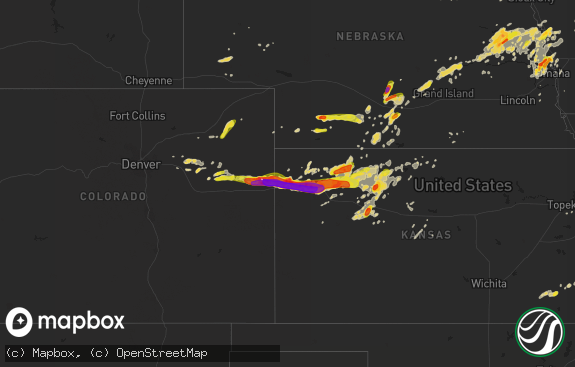 Hail map preview on 09-15-2016