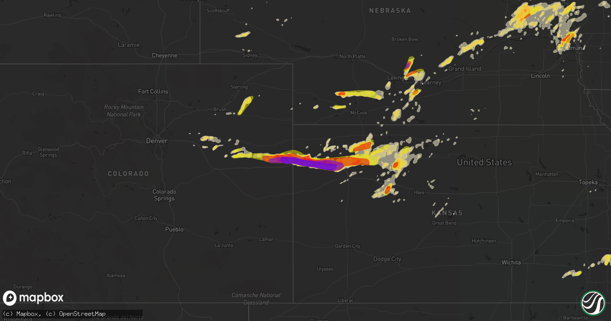 Hail map on September 15, 2016
