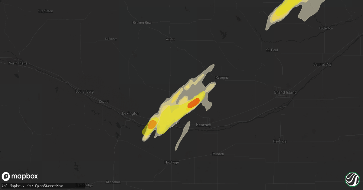 Hail map in Amherst, NE on September 15, 2017
