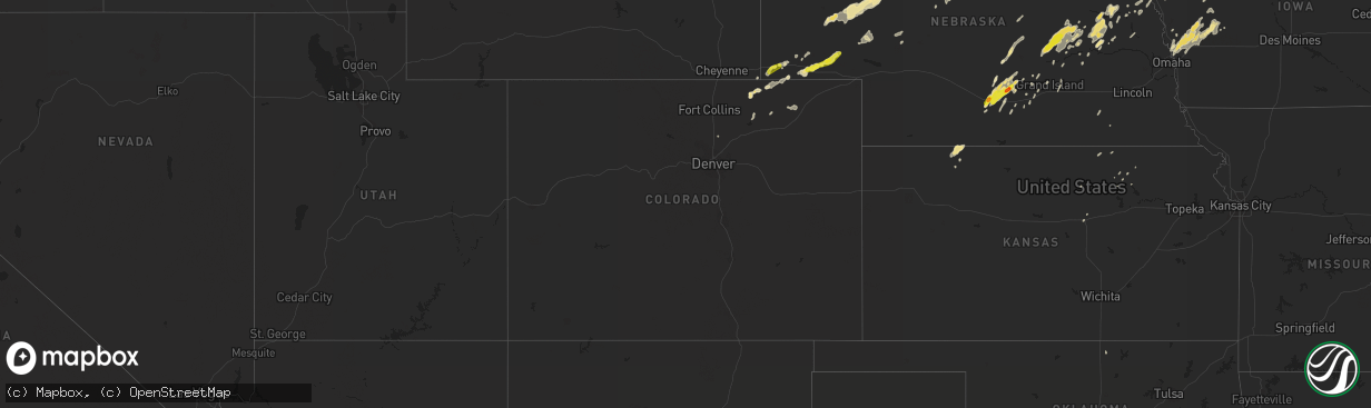 Hail map in Colorado on September 15, 2017