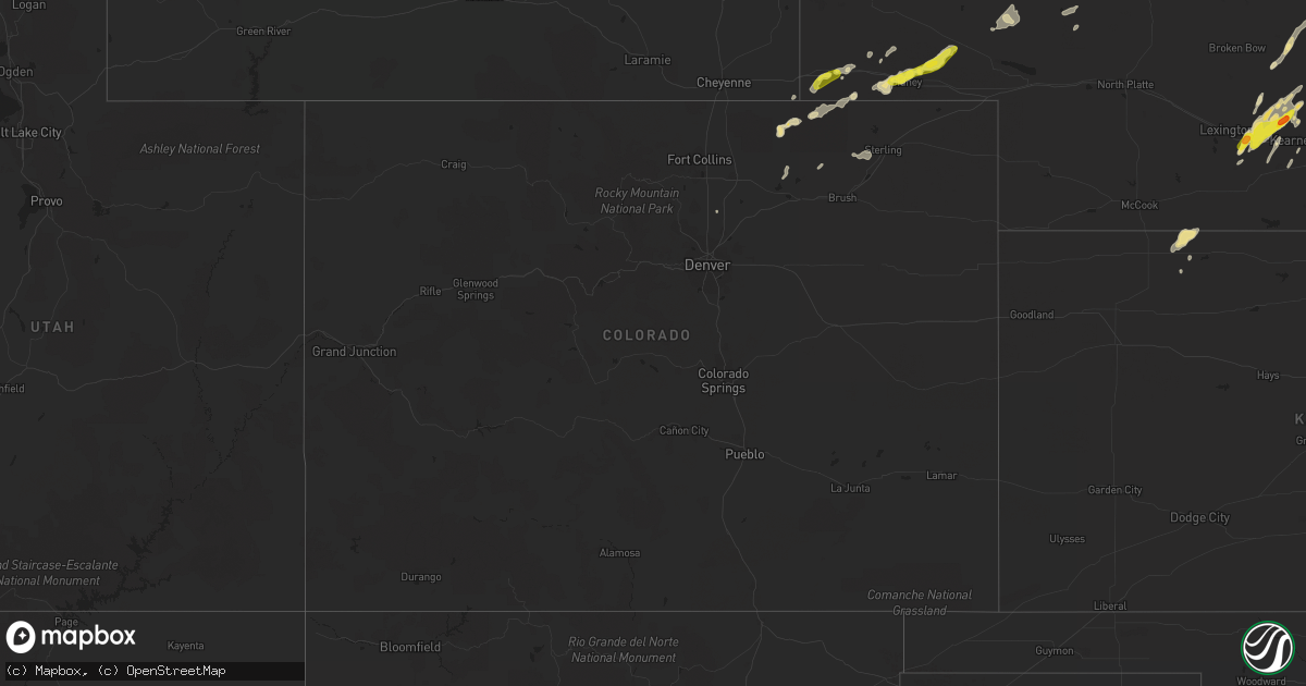 Hail map in Colorado on September 15, 2017