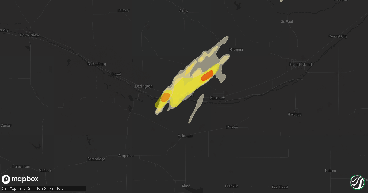 Hail map in Elm Creek, NE on September 15, 2017